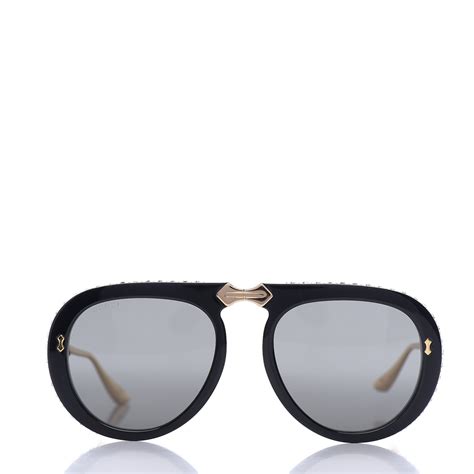 gucci aviator sunglasses women's|Gucci foldable aviator sunglasses.